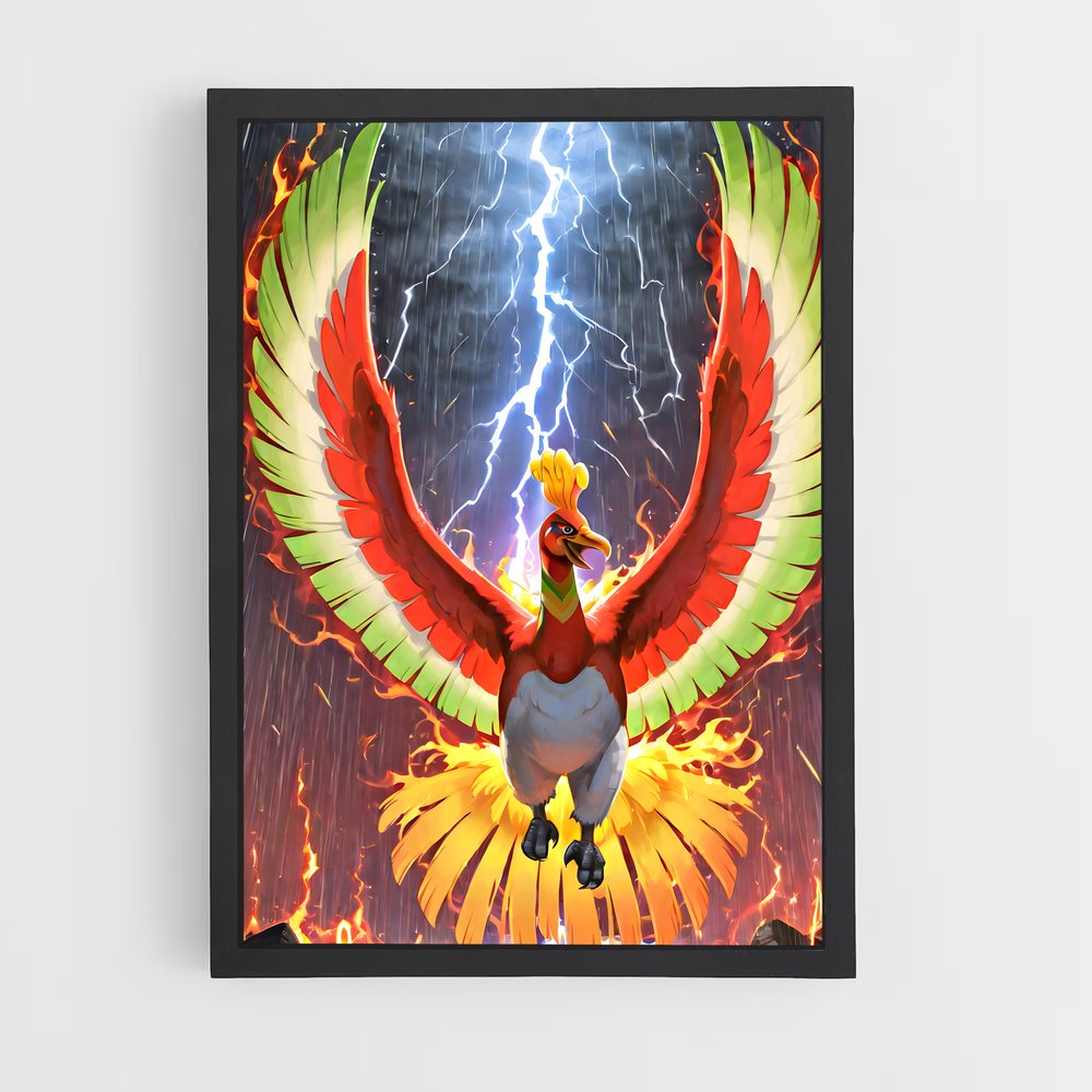 Poster L'Éclair de Ho-Oh – affiche Pokemon (vue 2)